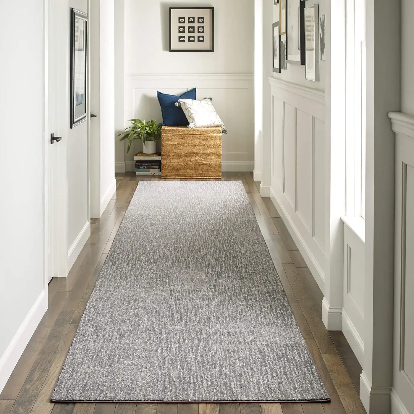 DynamicVision-HDE96-00501-Houndstooth-Hallway-2-V A long, grey Shaw Floors area rug | TUF Flooring LLC