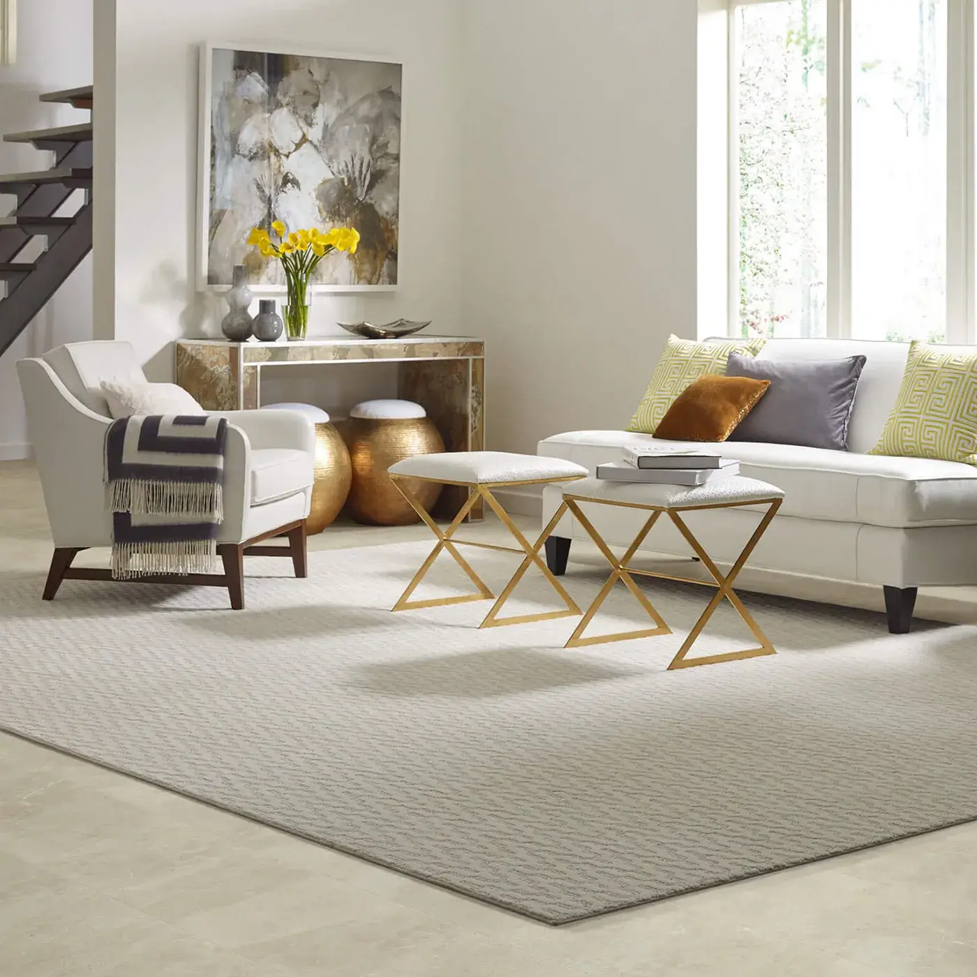 Oasis-CS72Q-00200-Beige-RUG A beige Shaw Floors area rug | TUF Flooring LLC